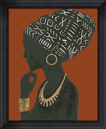 Framed Graceful Majesty II Spice Crop Print