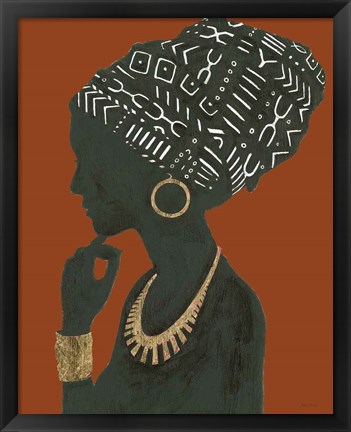 Framed Graceful Majesty II Spice Crop Print