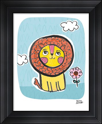Framed Wild About You Lion Print
