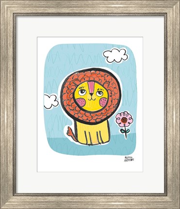Framed Wild About You Lion Print
