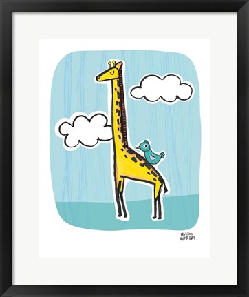 Framed Wild About You Giraffe Print