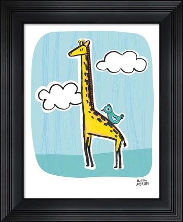 Framed Wild About You Giraffe Print