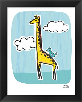 Framed Wild About You Giraffe Print