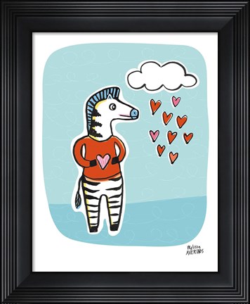 Framed Wild About You Zebra Print