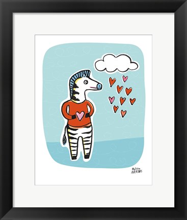 Framed Wild About You Zebra Print