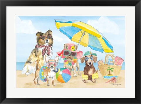 Framed Summer Paws I Print