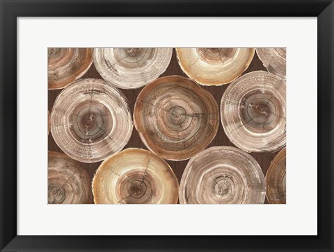 Framed Rings of Life I Brown Print