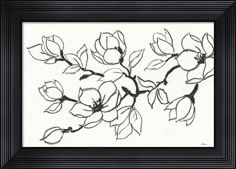 Framed Flower Drawing Print