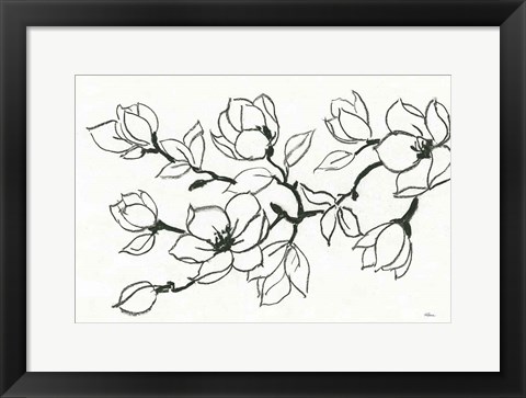 Framed Flower Drawing Print