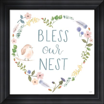 Framed Spring Sentiments VII on White Print