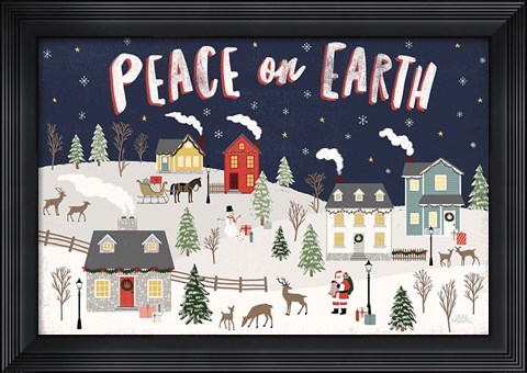 Framed Christmas Village II Print