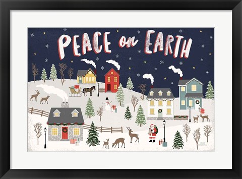 Framed Christmas Village II Print