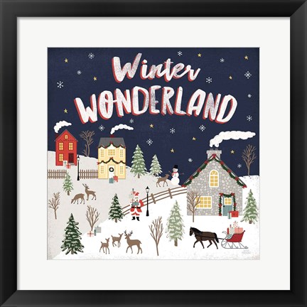 Framed Christmas Village III Print