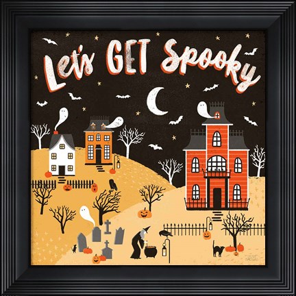 Framed Spooky Village IV Print