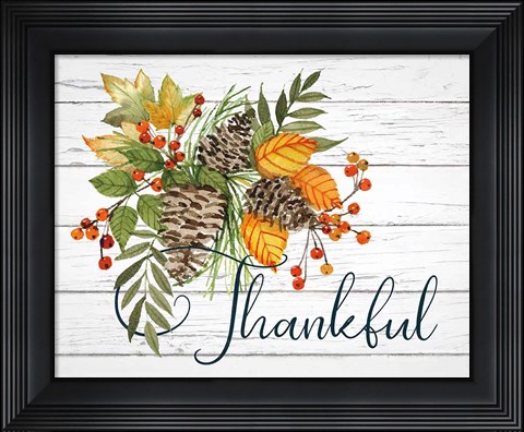 Framed Autumn Splendor I Natural Wood Print