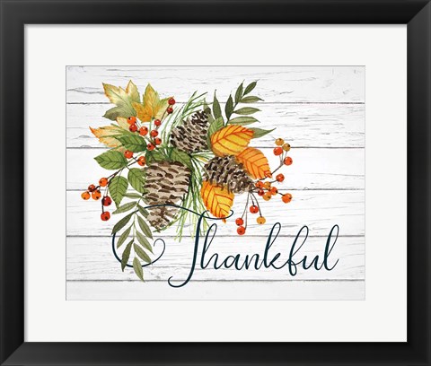 Framed Autumn Splendor I Natural Wood Print