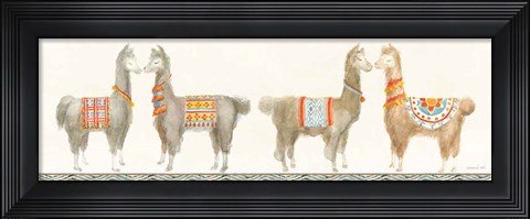 Framed Festive Llama V Print