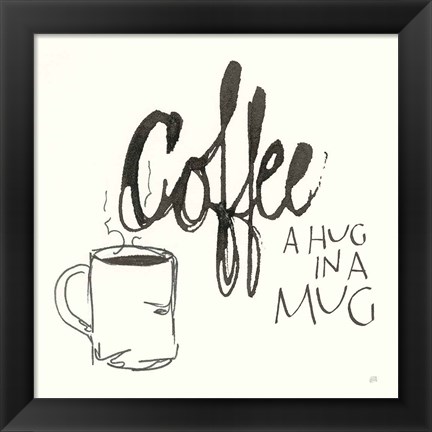 Framed Coffee Sayings V Print