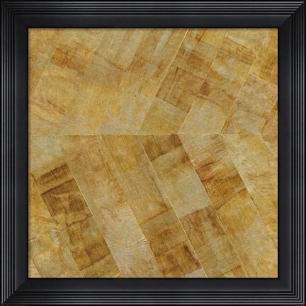Framed Gilded Herringbone II Print