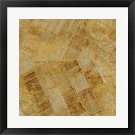 Framed Gilded Herringbone II Print