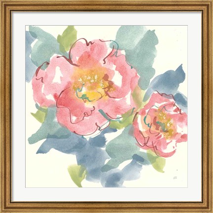 Framed Peony in the Pink I Print