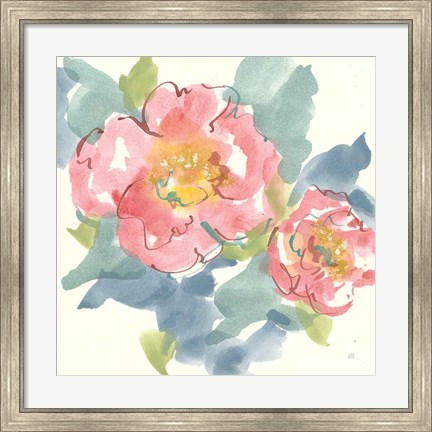 Framed Peony in the Pink I Print