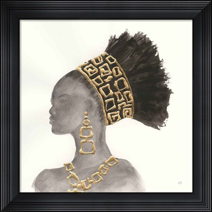 Framed Headdress Beauty II Print
