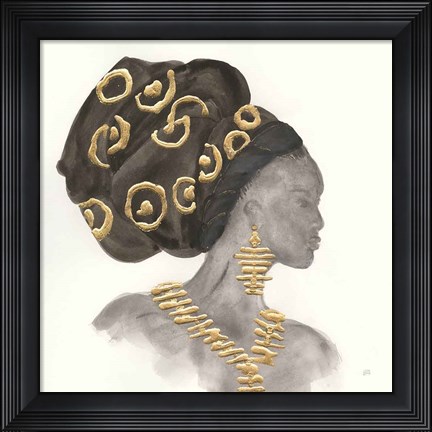 Framed Headdress Beauty I Print