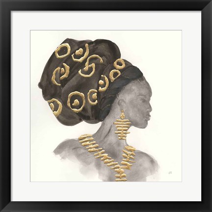 Framed Headdress Beauty I Print