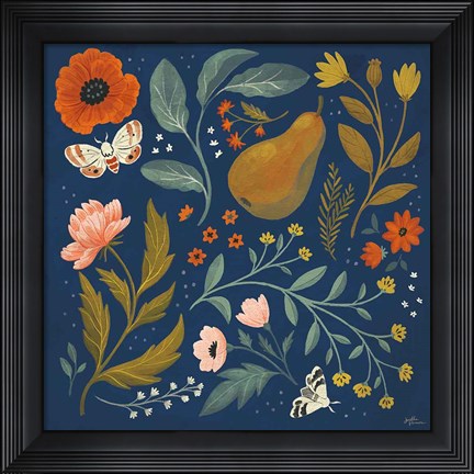 Framed Blue Botanical II Print