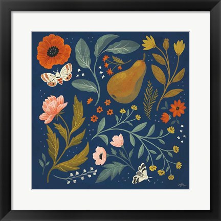 Framed Blue Botanical II Print