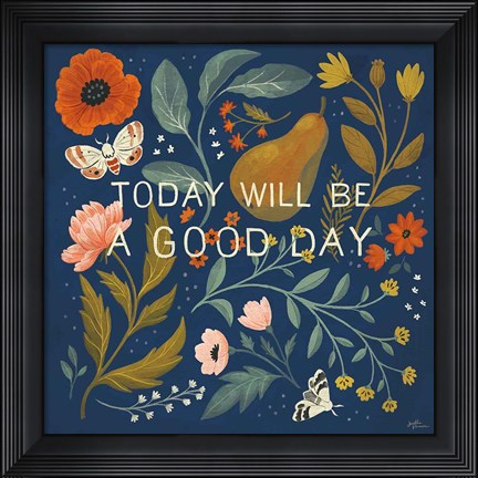 Framed Blue Botanical IV Print