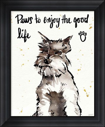 Framed Strike a Paws XIV Print