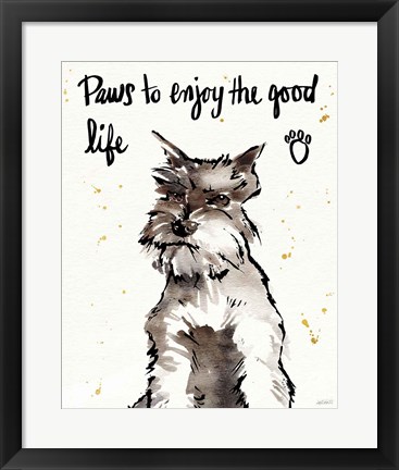 Framed Strike a Paws XIV Print