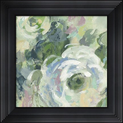 Framed Sage and Lavender Peonies III Light Print