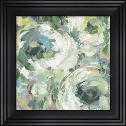 Framed Sage and Lavender Peonies II Light Print