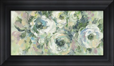 Framed Sage and Lavender Peonies Light Print