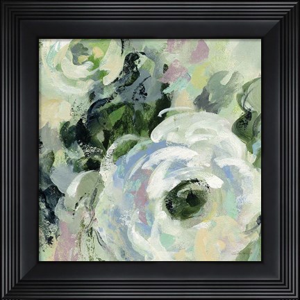 Framed Sage and Lavender Peonies III Print