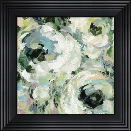 Framed Sage and Lavender Peonies II Print