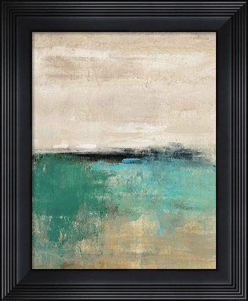 Framed Spring Valley II Teal Print