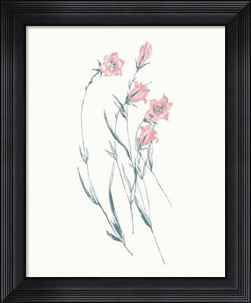 Framed Flowers on White V Contemporary Bright Print