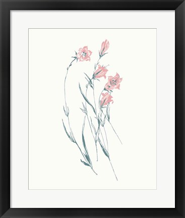 Framed Flowers on White V Contemporary Bright Print