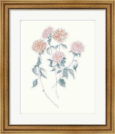 Framed Flowers on White VI Contemporary Bright Print