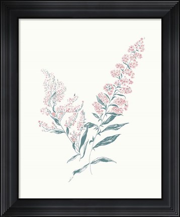 Framed Flowers on White I Contemporary Bright Print