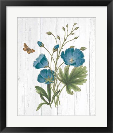 Framed Botanical Bouquet on Wood III Print