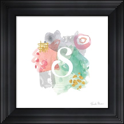 Framed Abstract Monogram S Print