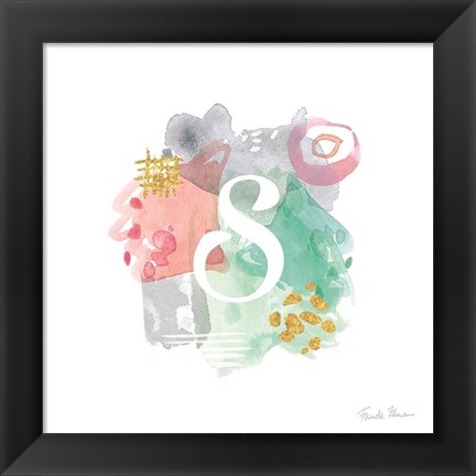 Framed Abstract Monogram S Print