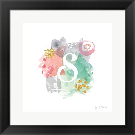 Framed Abstract Monogram S Print