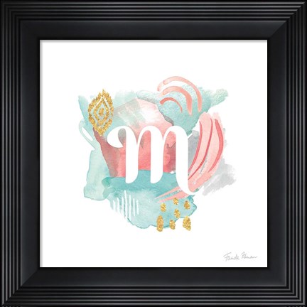 Framed Abstract Monogram M Print
