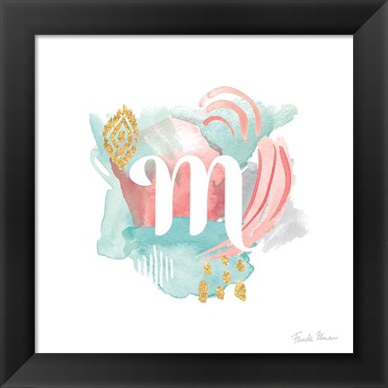 Framed Abstract Monogram M Print